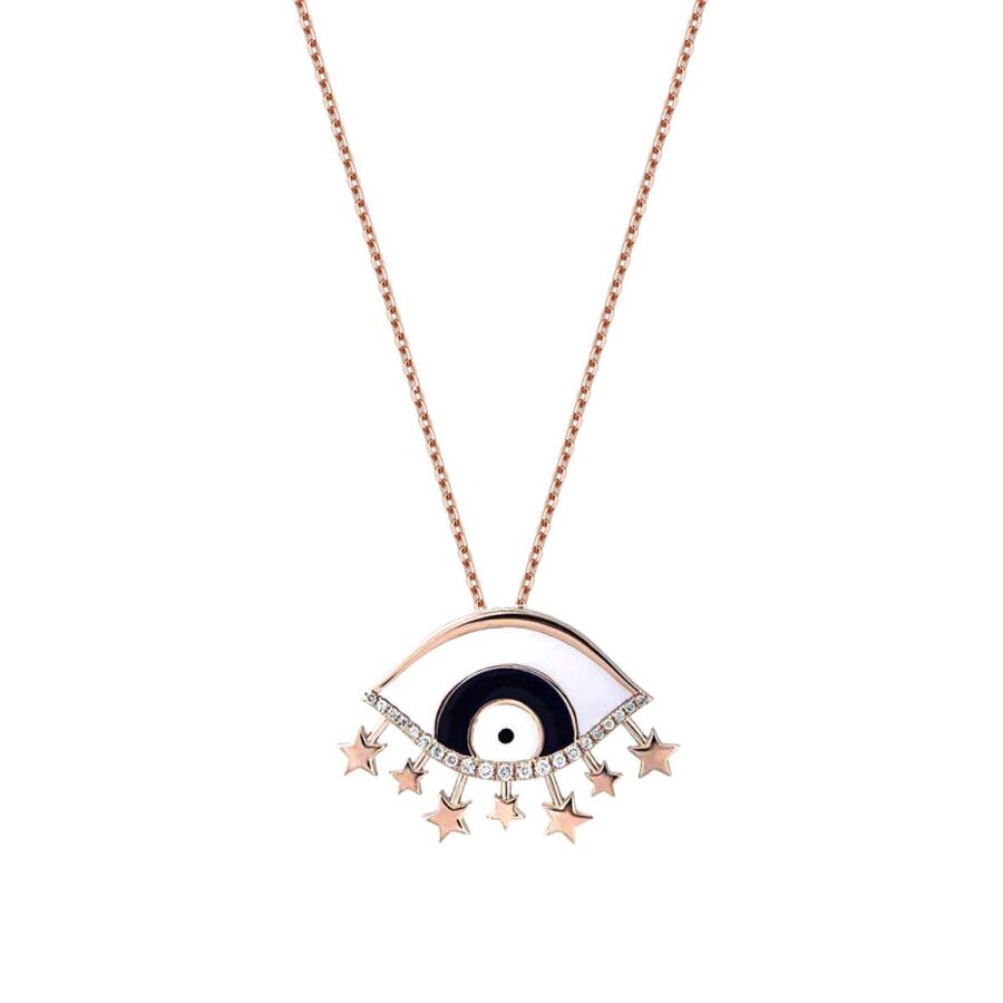 0.11 ct. Diamant Schutzauge Halskette
