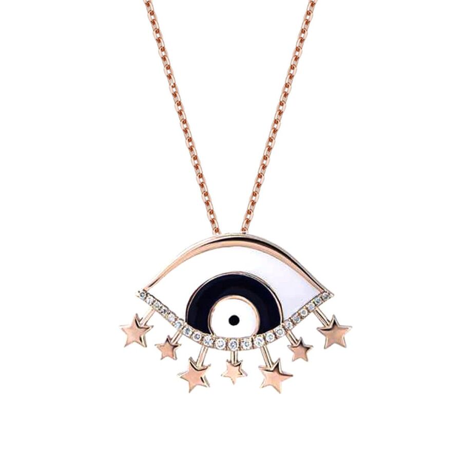 0,11 ct. Diamant Schutzauge Halskette