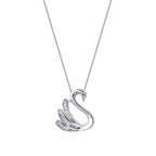 0,08 ct. Diamant Schwan Halskette