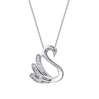 0,08 ct. Diamant Schwan Halskette