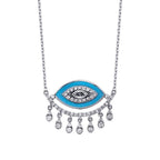 0,51 ct. Diamant Türkis-Auge Halskette