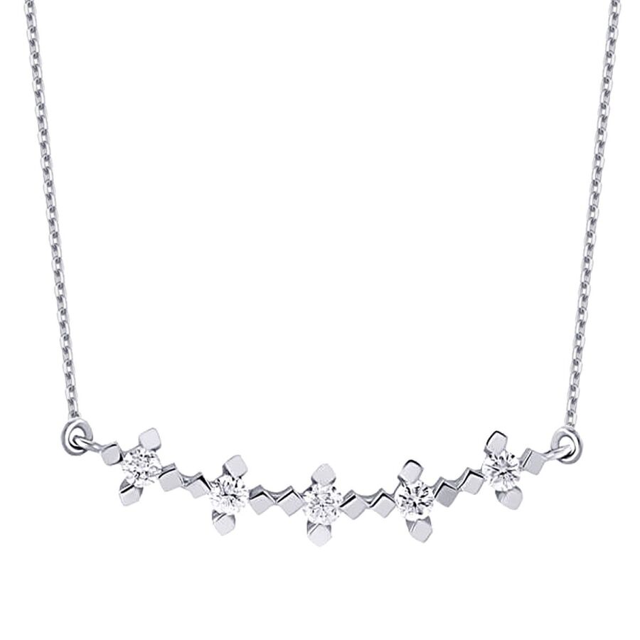 0.36 ct. Diamant Fünf-Stein Halskette