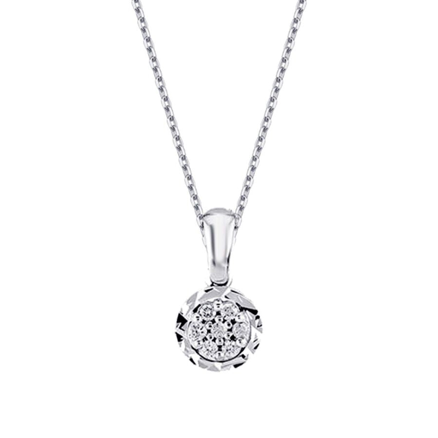 0,13 ct. Diamant Effekt Halskette