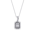 0,21 ct. Diamant Baguette Halskette