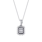 0,21 ct. Diamant Baguette Halskette