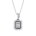 0.21 ct. Diamant Baguette Halskette