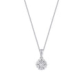 0,19 ct. Diamant Blumen Halskette