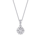 0,19 ct. Diamant Blumen Halskette