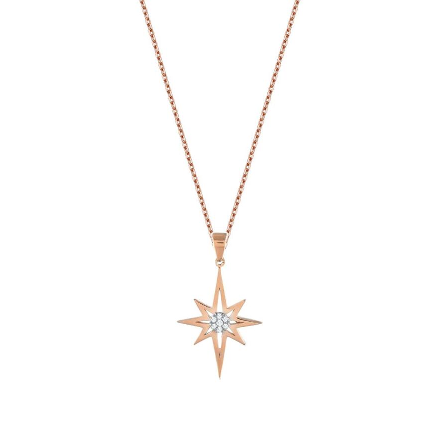 0,04 ct. Diamant Trend Stern Halskette