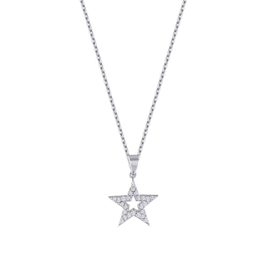 0,11 ct. Diamant Trend Stern Halskette