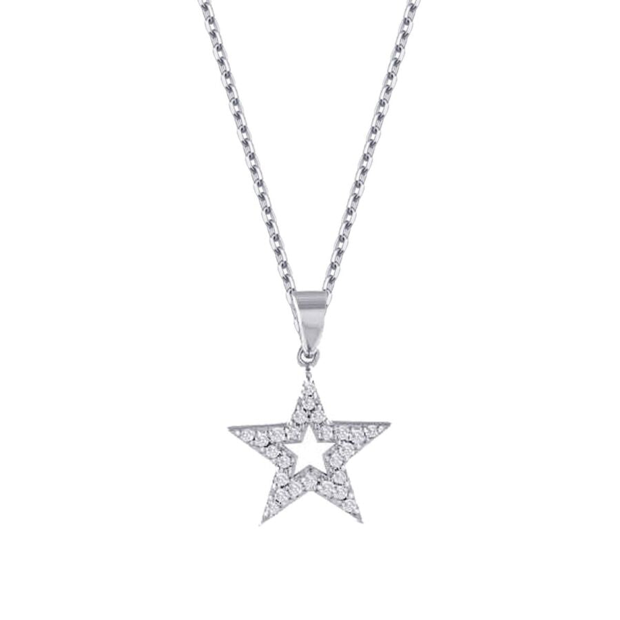 0,11 ct. Diamant Trend Stern Halskette