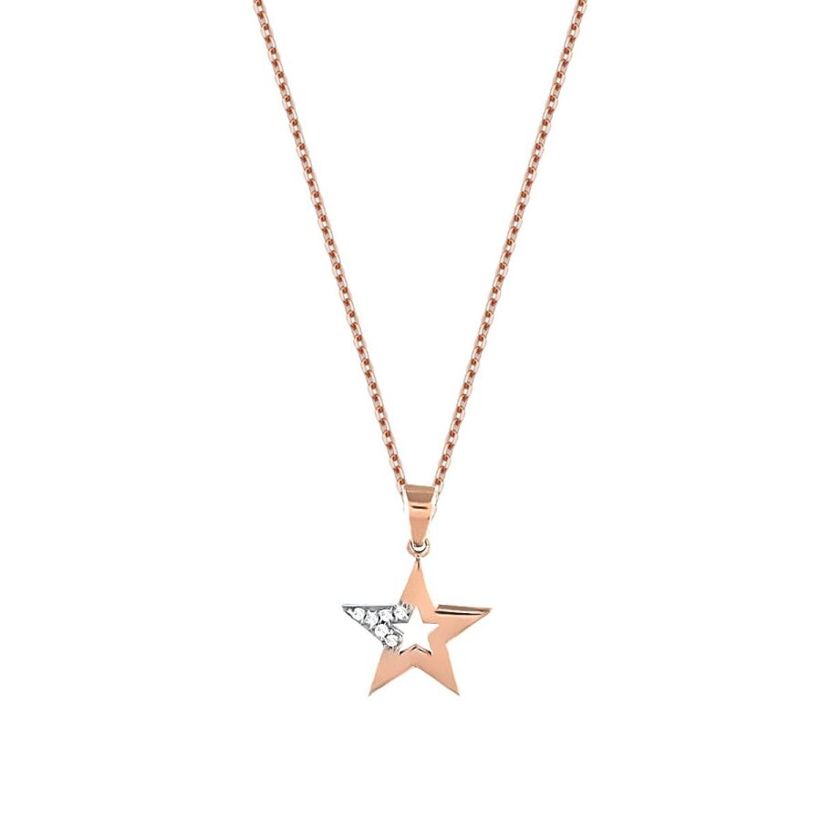 0,03 ct. Diamant Trend Stern Halskette