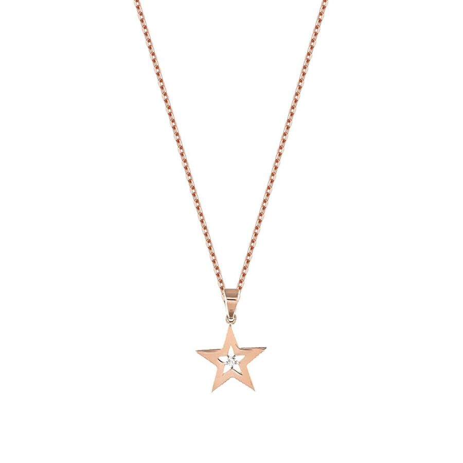 0,01 ct. Diamant Trend Stern Halskette