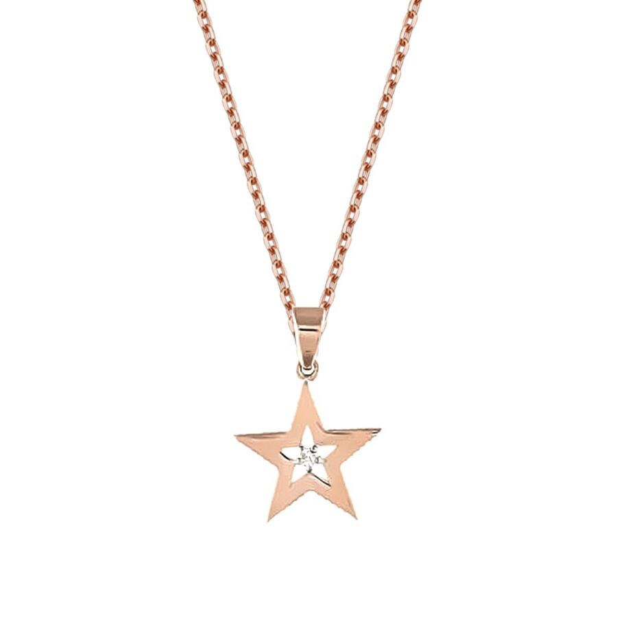 0,01 ct. Diamant Trend Stern Halskette