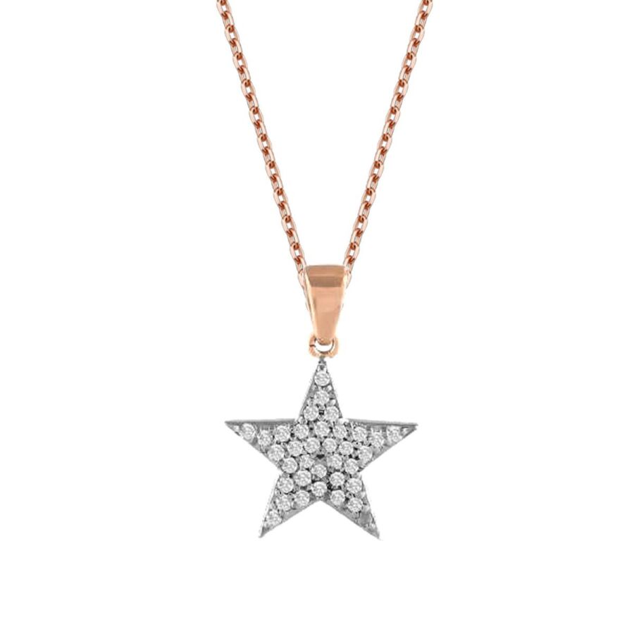0.13 ct. Diamant Trend Stern Halskette