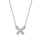0,38 ct. Diamant Schmetterling Baguette Halskette