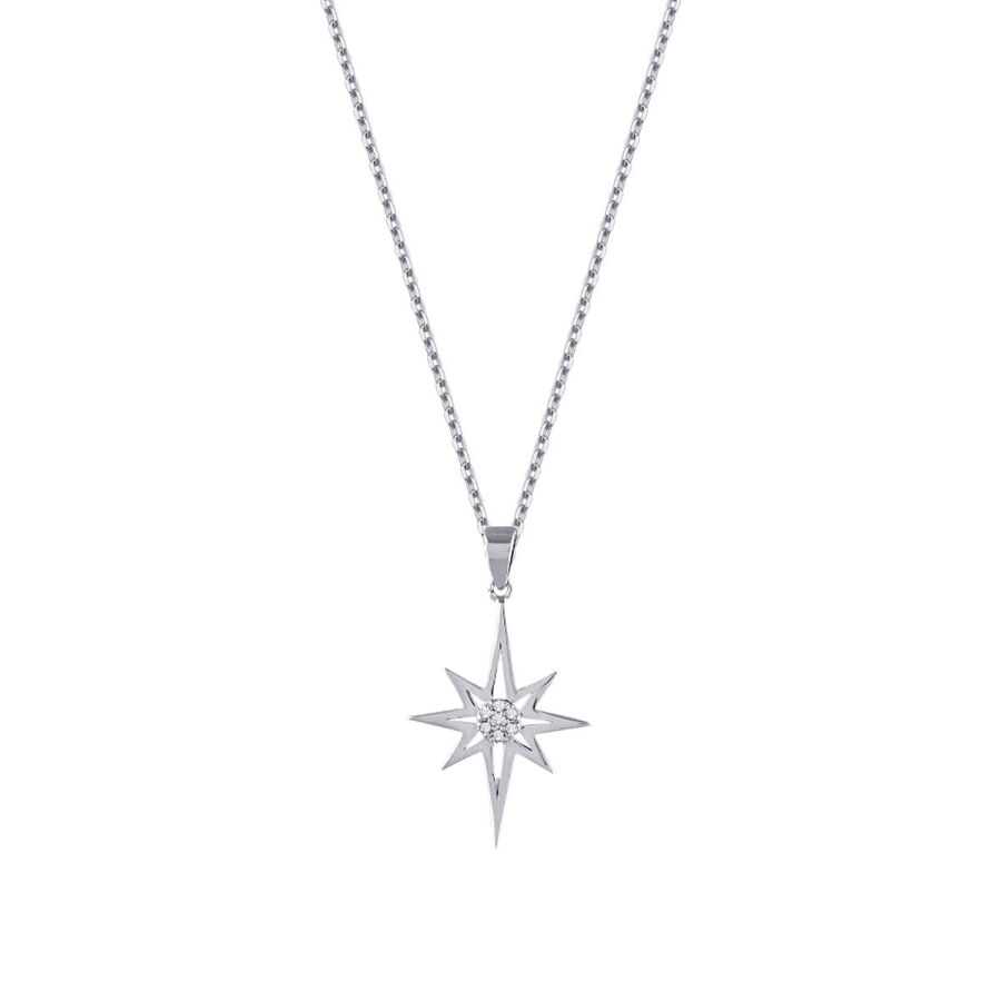 0.04 ct. Diamant Stern Halskette