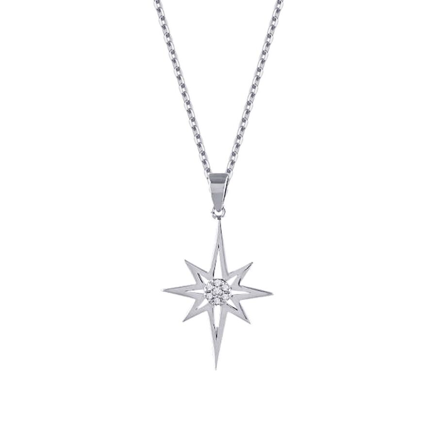 0.04 ct. Diamant Stern Halskette