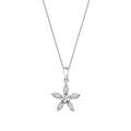 0,13 ct. Diamant Blumen Halskette