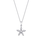 0,13 ct. Diamant Blumen Halskette