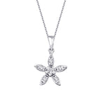 0,13 ct. Diamant Blumen Halskette