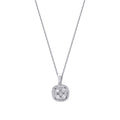 0,21 ct. Diamant Halskette mit Effekt Rand und Steinbesatz
