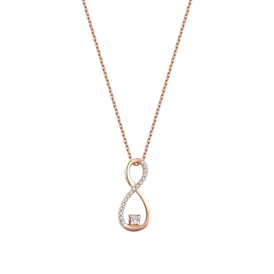 0.11 ct. Diamant Infinity Halskette