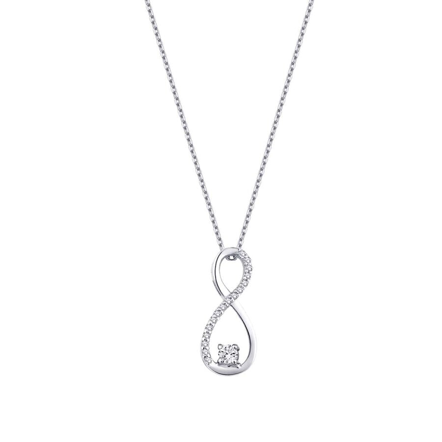 0,11 ct. Diamant Infinity Halskette