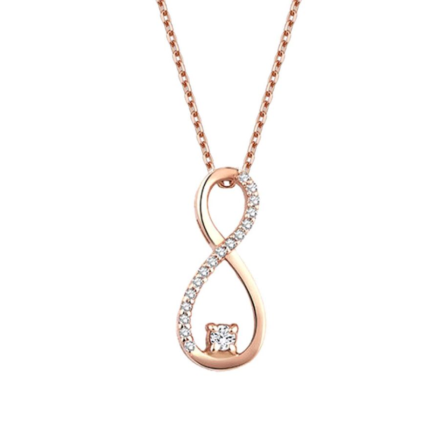 0,11 ct. Diamant Infinity Halskette