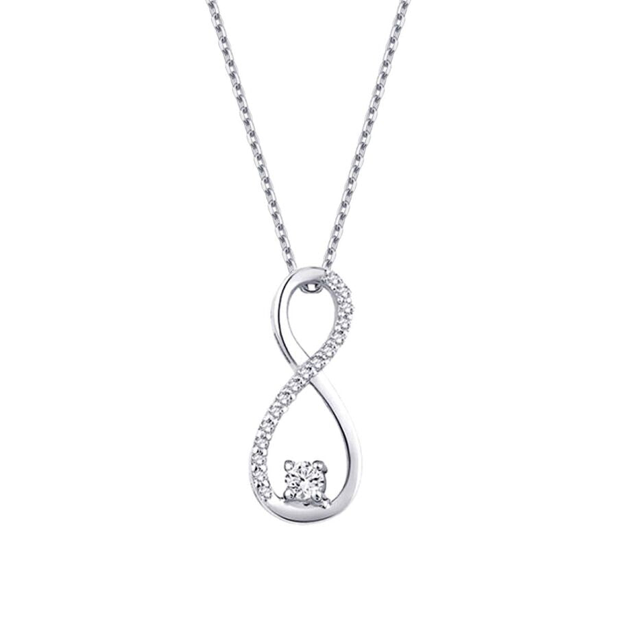 0,11 ct. Diamant Infinity Halskette