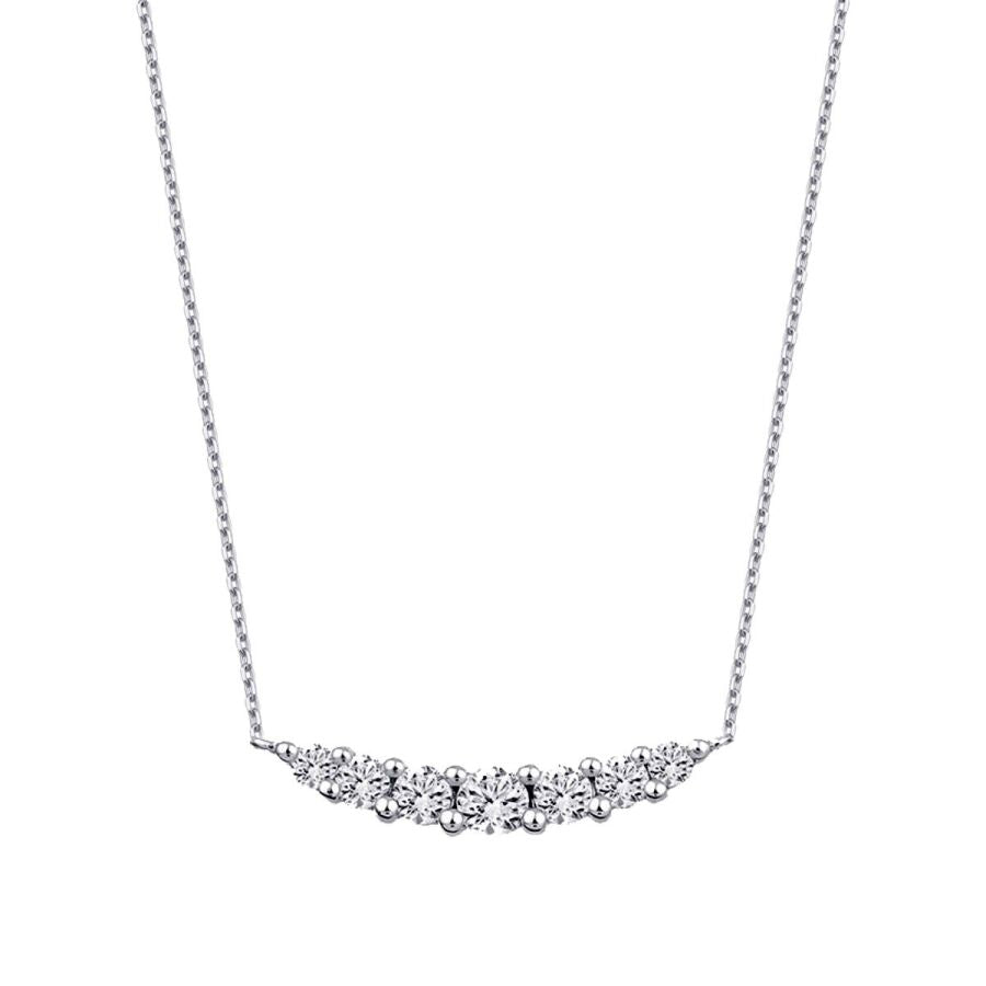 0.22 ct. Diamant Sieben-Stein Halskette