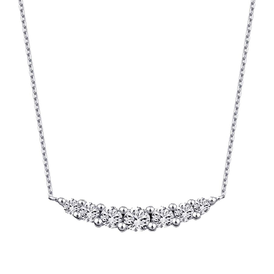 0.22 ct. Diamant Sieben-Stein Halskette