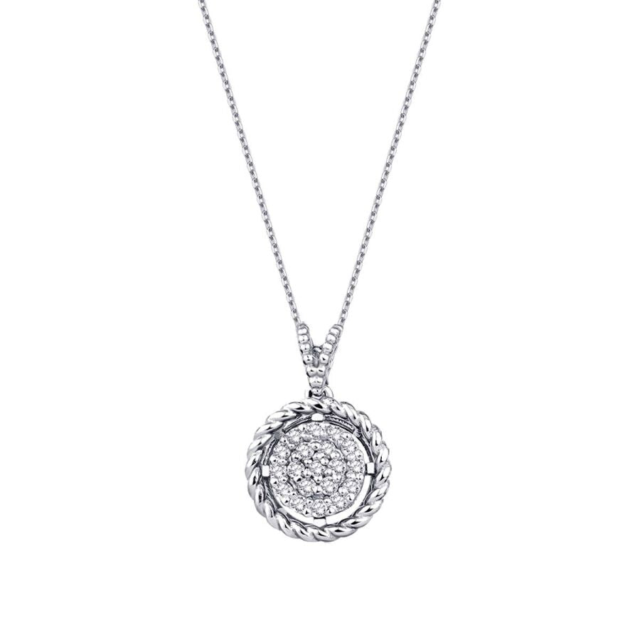 0.17 ct. Diamant Rund Halskette