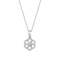 0,15 ct. Diamant Blumen Halskette