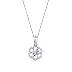 0,15 ct. Diamant Blumen Halskette