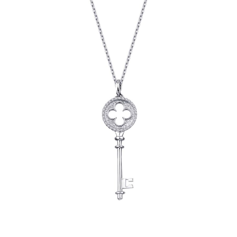 0.17 ct. Diamant Schlüssel Halskette