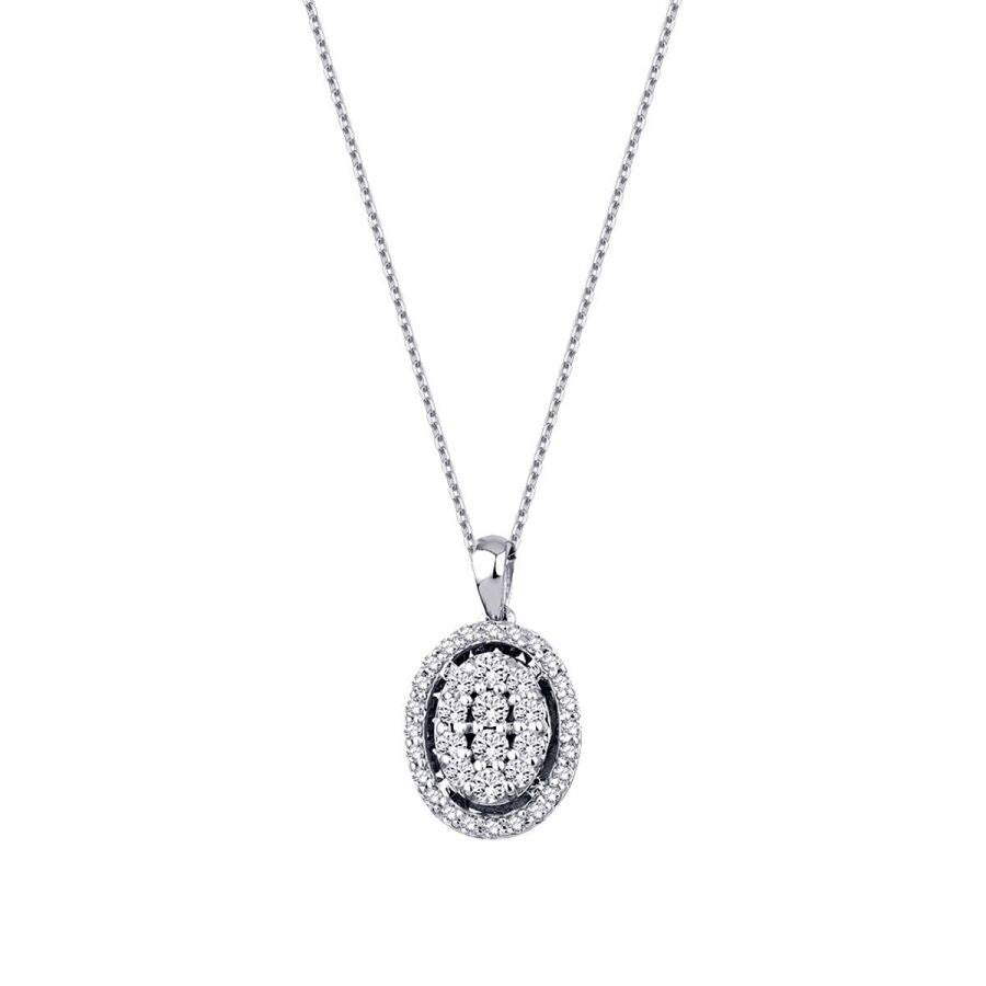 0,33 ct. Diamant Oval Halskette