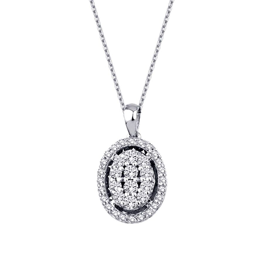 0.33 ct. Diamant Ovale Halskette
