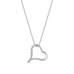 0,23 ct. Diamant Herz Halskette