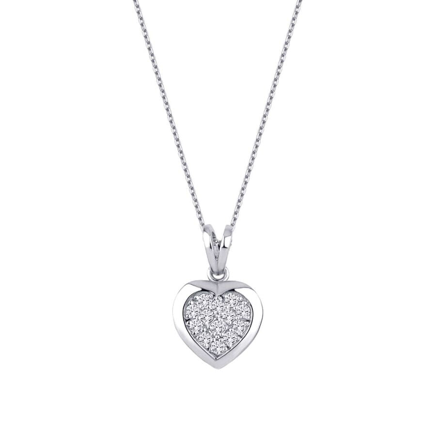 0,14 ct. Diamant Herz Trend Halskette