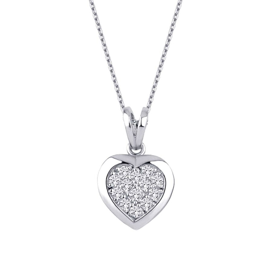 0,14 ct. Diamant Herz Trend Halskette