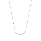 0,21 ct. Diamant Baguette Halskette