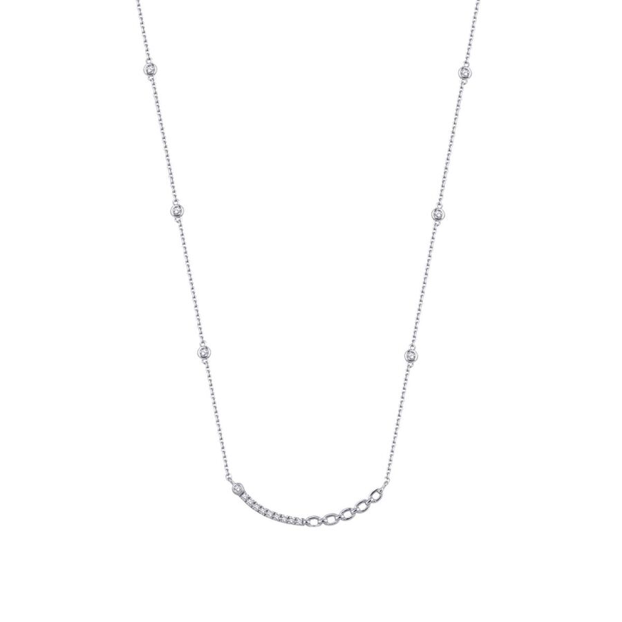 0.21 ct. Diamant Baguette Halskette