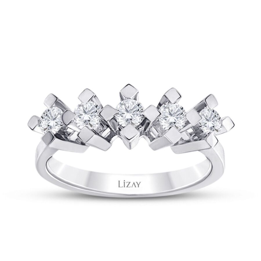 0,50 ct. Diamant Fünf-Stein Ring