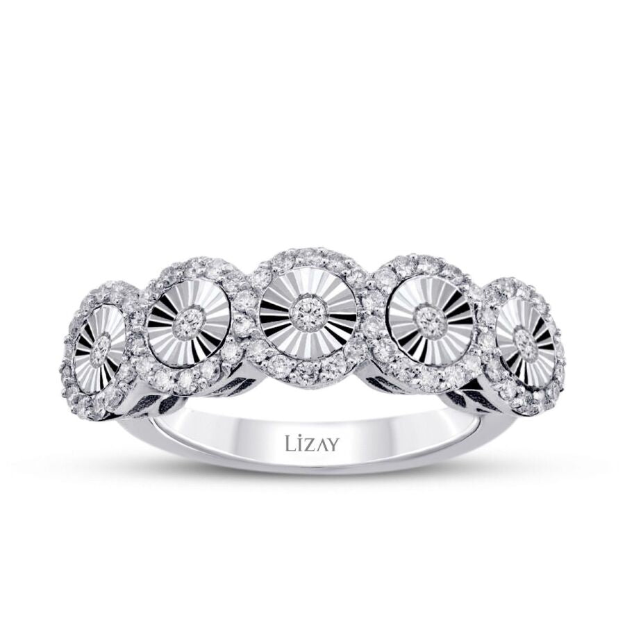0.29 ct. Diamant Fünf-Stein Ring