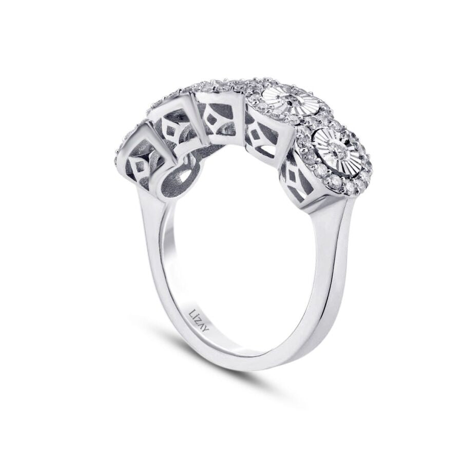 0.29 ct. Diamant Fünf-Stein Ring