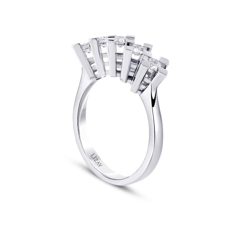 0,80 ct. Diamant Fünf-Stein Ring