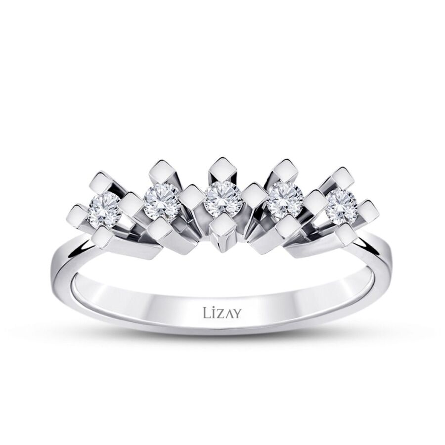 0,20 ct. Diamant Fünf-Stein Ring