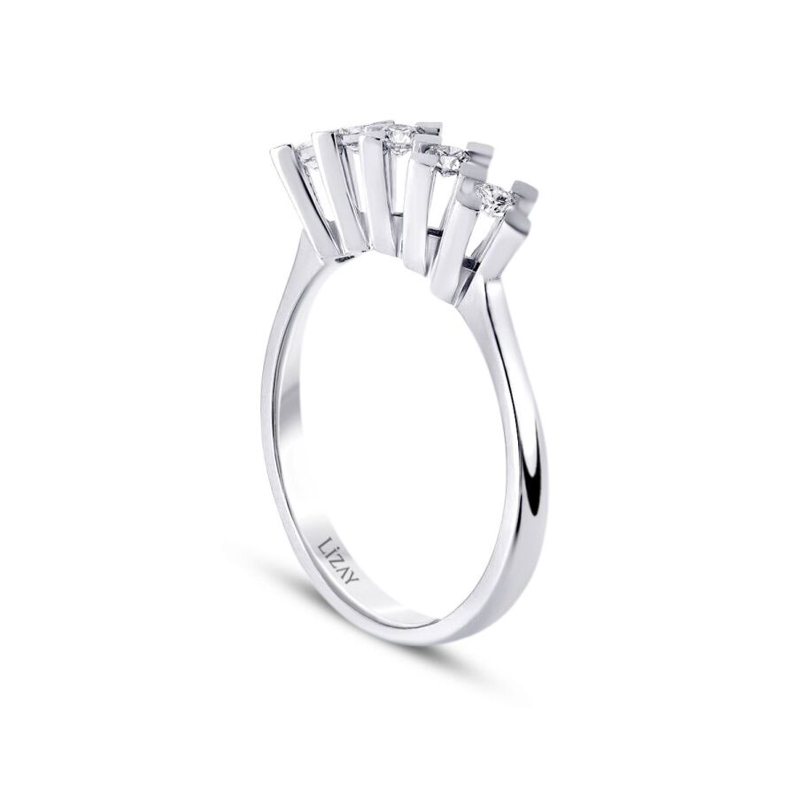 0,20 ct. Diamant Fünf-Stein Ring