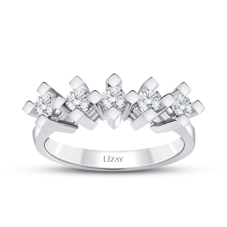 0.70 ct. Diamant Fünf-Stein Ring